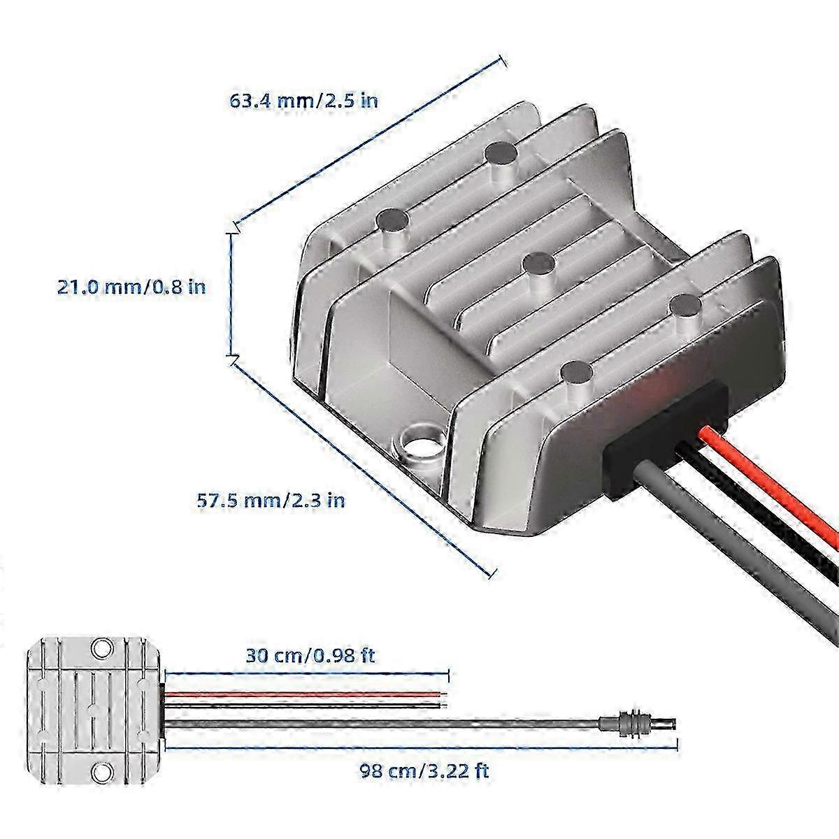 acegoo for Starlink Mini Adapter mit 3m Kabel, Step Up Power Boost 12V auf 24V 3,5A Konverter, Aluminum für Wohnmobil Boot Auto, Eingang 12 Volt, Ausgang 24V/3,5A