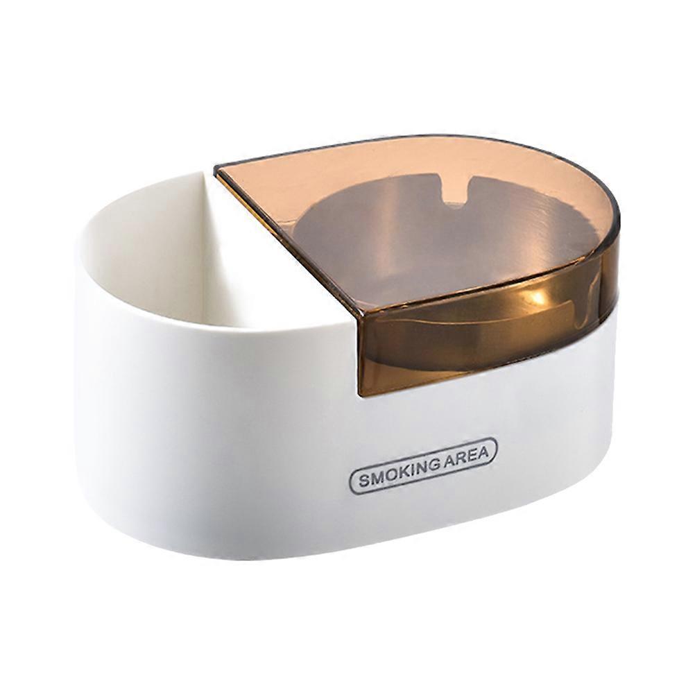 Wall Mounted Ashtray with Dustproof Cover for Storage Use Golden ABS Material 1 Piece