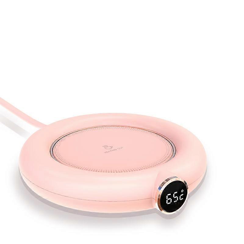 Pink USB automatic heating cup warmer with adjustable temperature