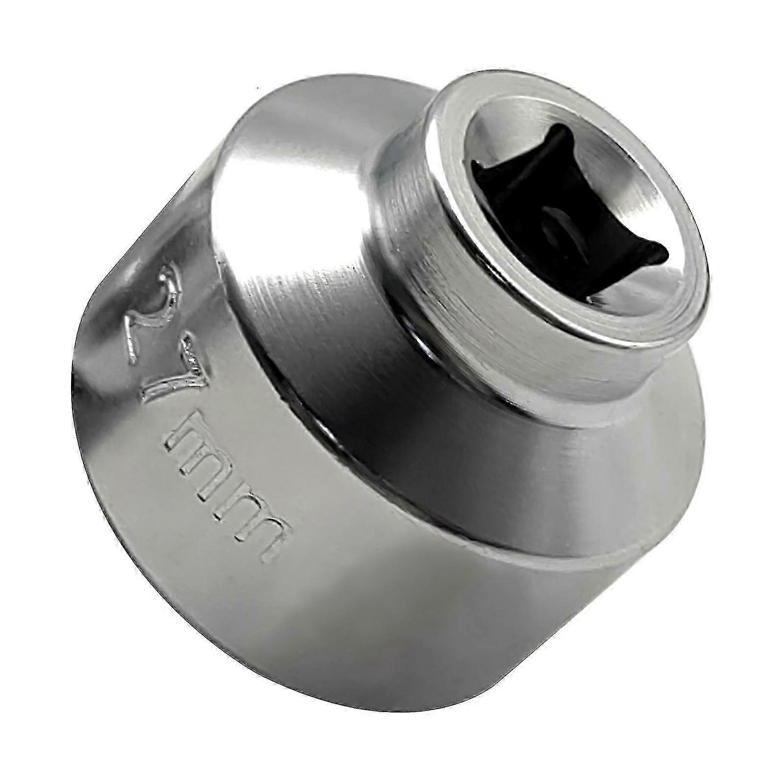 27mm Low Profile Filter Wrench Socket 3/8" Drive Durable Steel Removal Tool