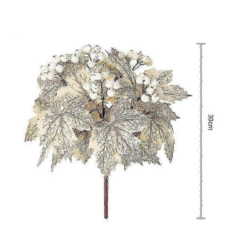 3PCS White Maple Pumpkin Artificial Bouquets for Halloween Decor