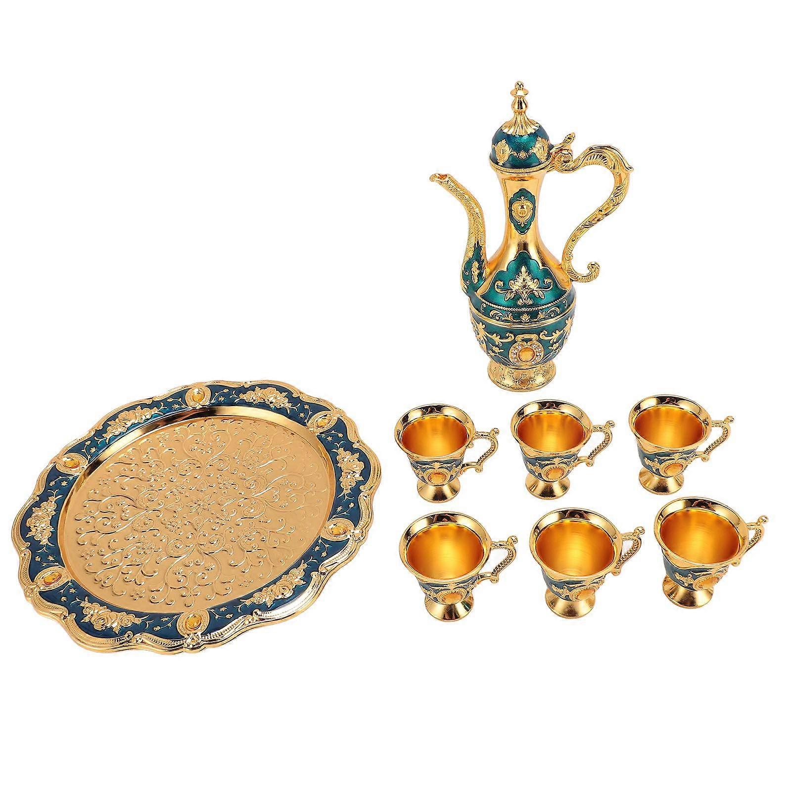 2025年最新モデルヴィンテージコーヒーポットセットヨーロピアンワインポットキット6カップ付き