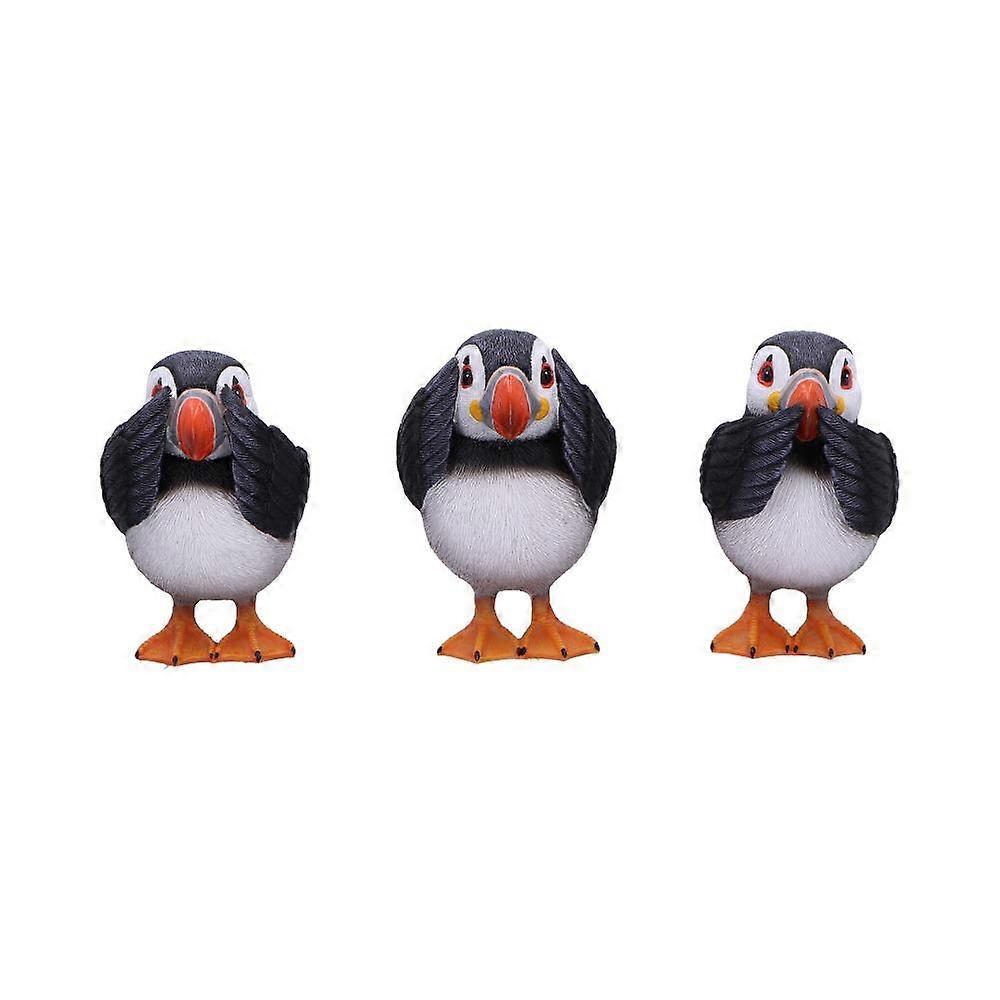 Three Wise Puffin Figurines