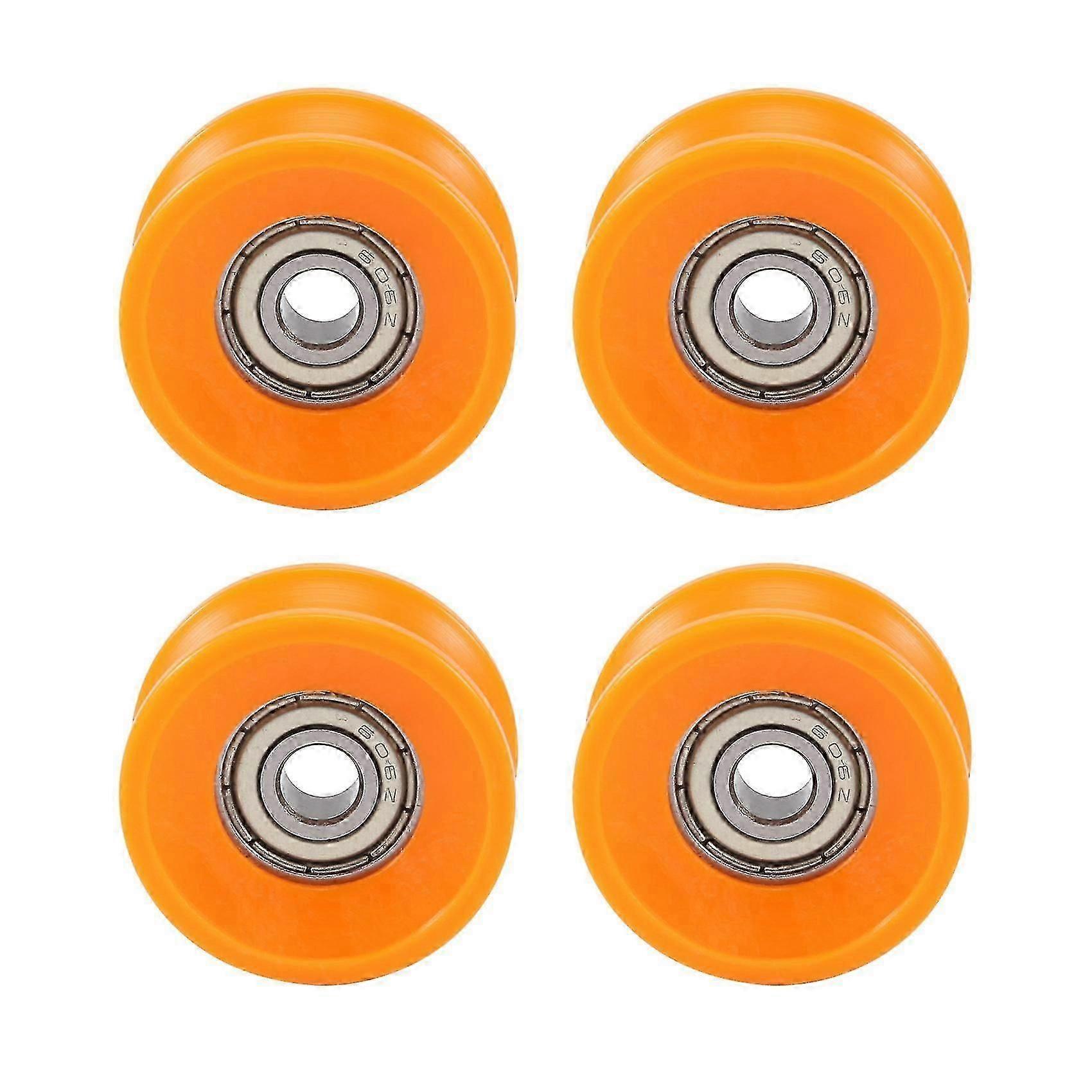 4 قطع 6X30X13 مم محامل بلاستيكية محكمة الغلق من الفولاذ 606ZZ ذات أخدود عميق على شكل حرف U، بكرة توجيه، عجلة محمل كروية متدحرجة