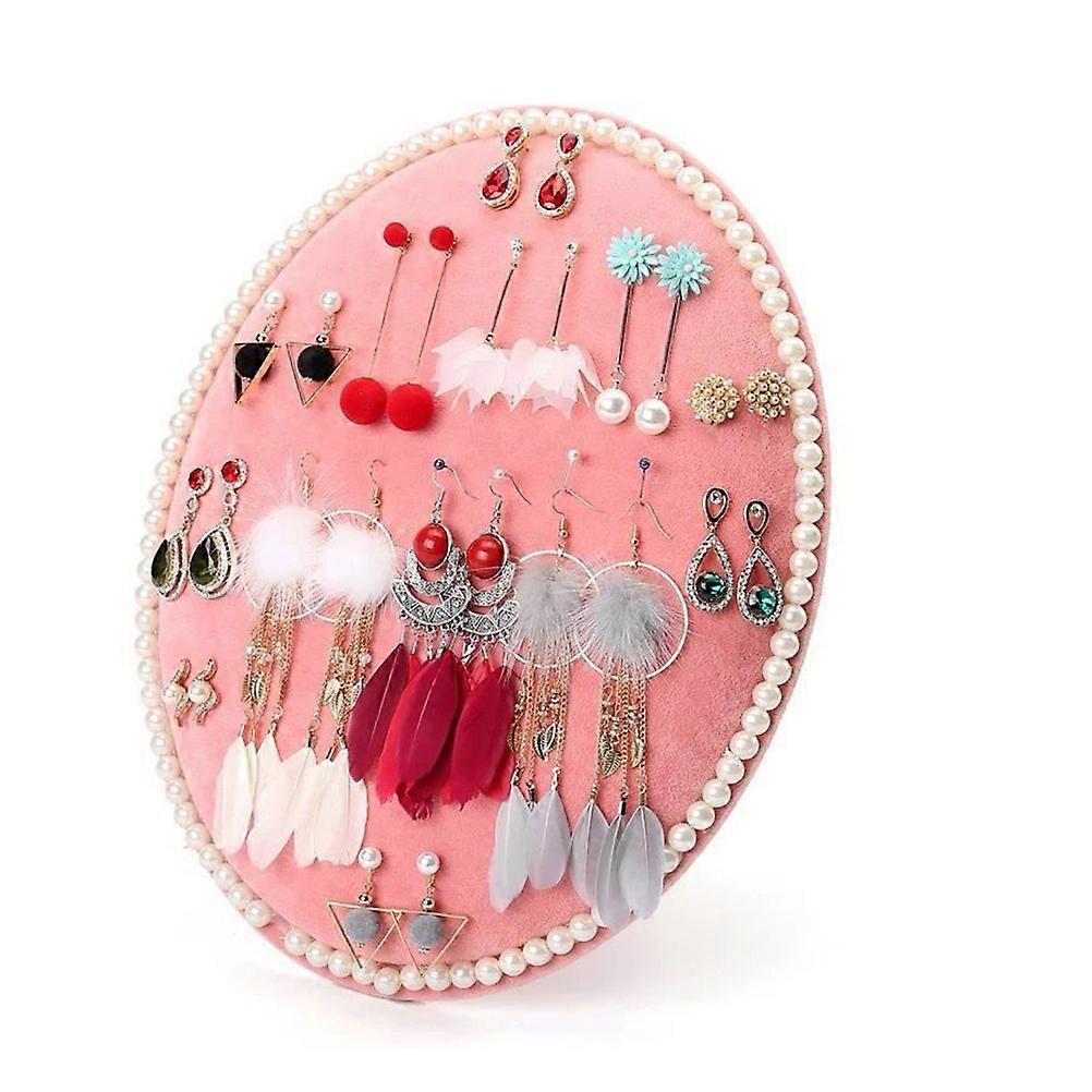 Earrings Storage Mat Jewelry Organizer Decoration Oval Shape Decent Style Home Use Commercial Use in Stores 1Set