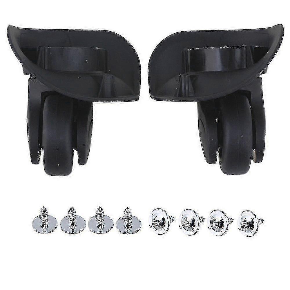 1 زوج 91x107x49mm حقيبة أمتعة سوداء كبيرة مع عجلات دوارة 360 درجة