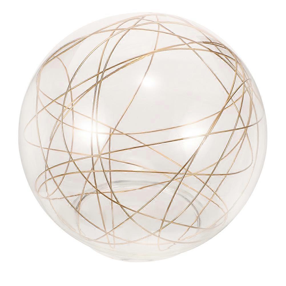 Replacement Glass Lamp Shades Wire Sphere Lampshade Interior Decoration Gold Color 1Pack
