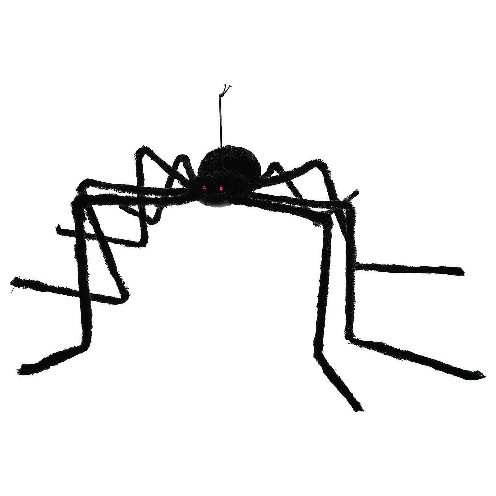 Halloween Window Decoration Realistic Spider Shaped Glowing Sounding 1Pack