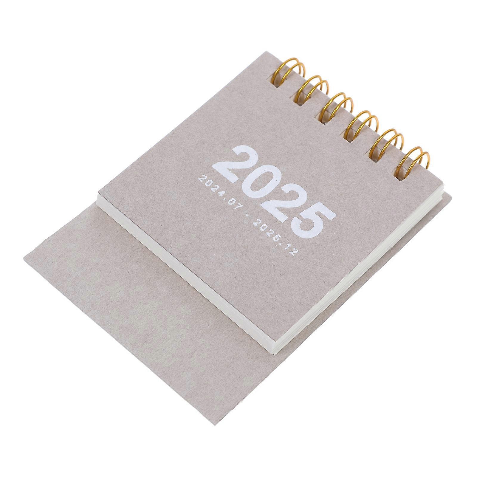 Monthly Desktop Calendar Note Standing Calendar for Professionals Event Scheduling 7.00X6.50X3.50CM Grey 1Pcs