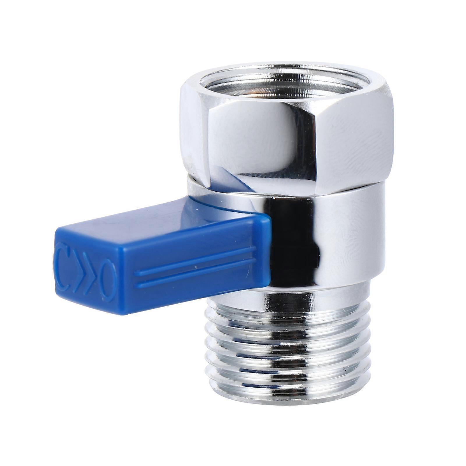 Copper Shower Valve with 1/2 Inch Handle for Bathroom Easy to Use and Install Silver Color