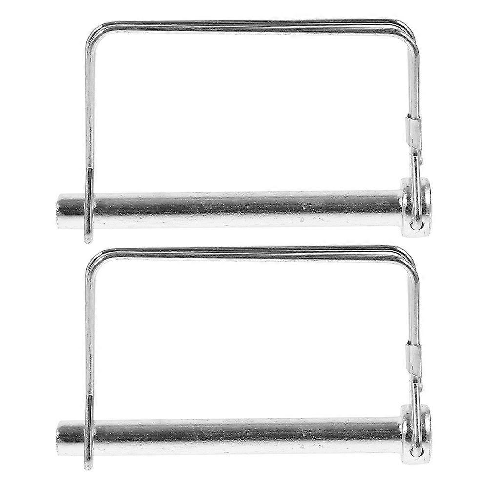Trailer Coupler Safety Pin Wire Lock Pin Zinc Alloy Secure Fastening Silver 2Pcs