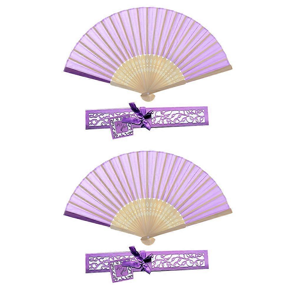 中国風ハンドファン繊細な女性パーティー結婚式夏使用38x21cm 2個