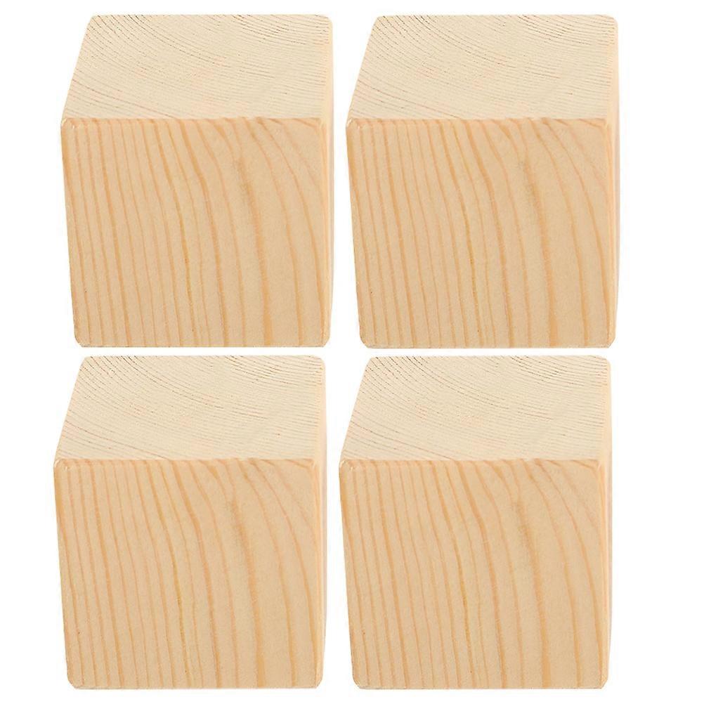 4pcs Bed Risers Durable Wood Pads for Sofa, Bed, Chair, Table Lifting – Non Slip Design for Home Furniture & Cabinets