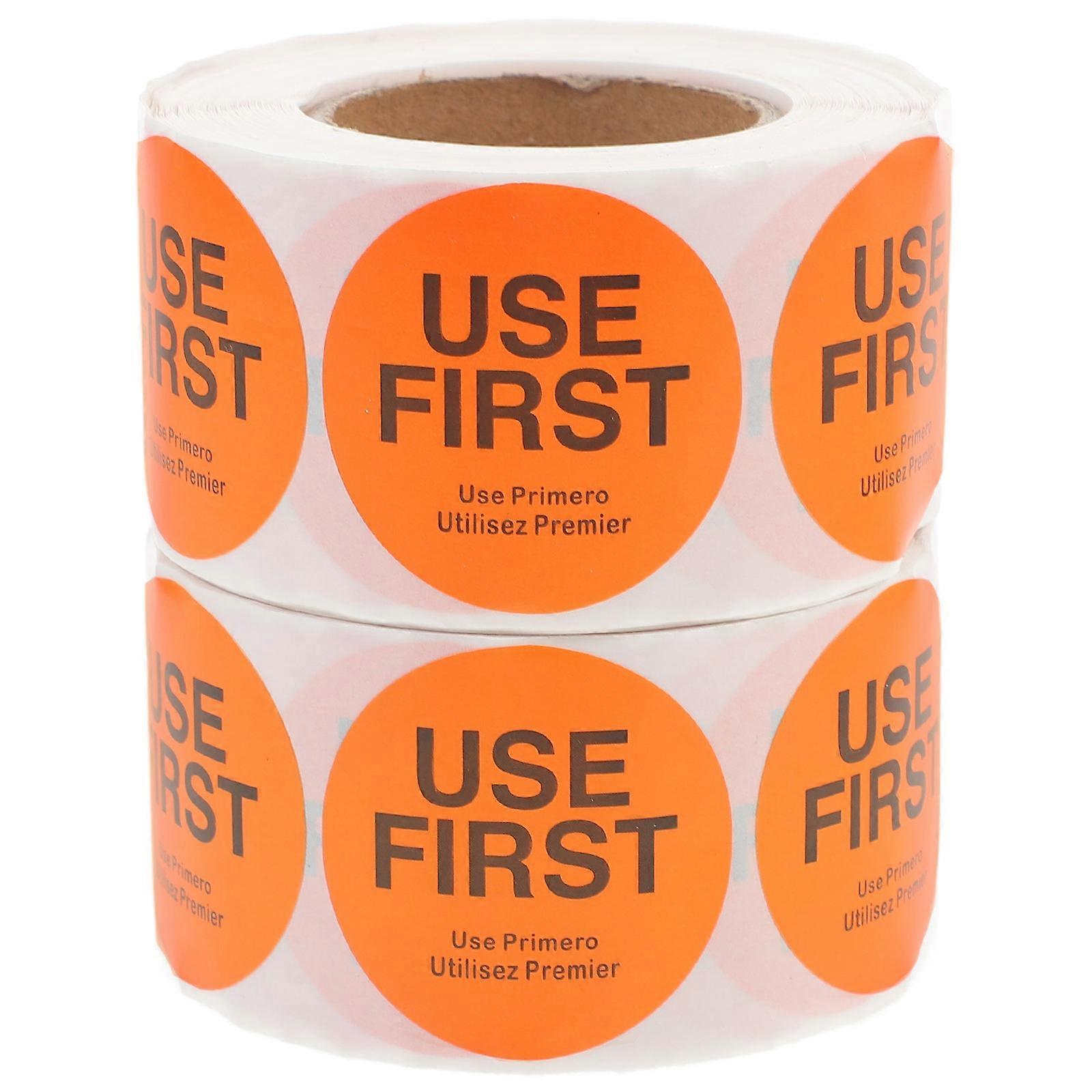 2 Rolls Self Adhesive Food Storage Labels Stickers for Easy Inventory Control in Home and Restaurant Use, Eye Catching Design