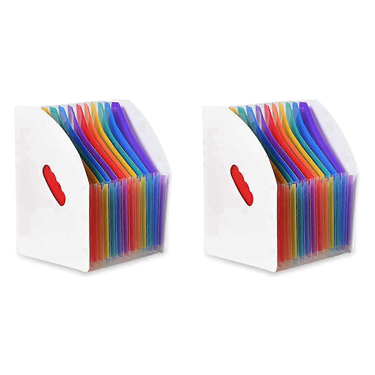 Extended File Holder A4 Vertical Storage Basket 13 Pocket File Holder