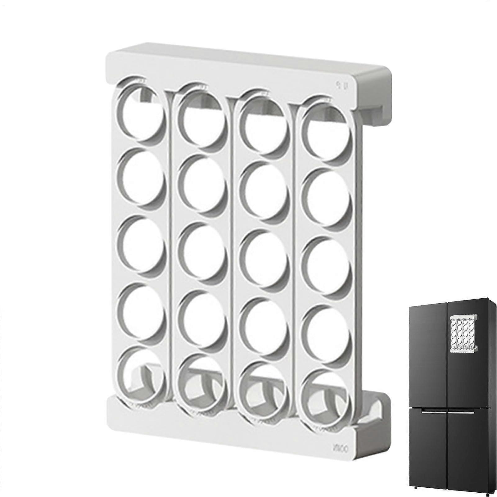 Coffee pod holder with wall mounting, 50 capacity, space saving white