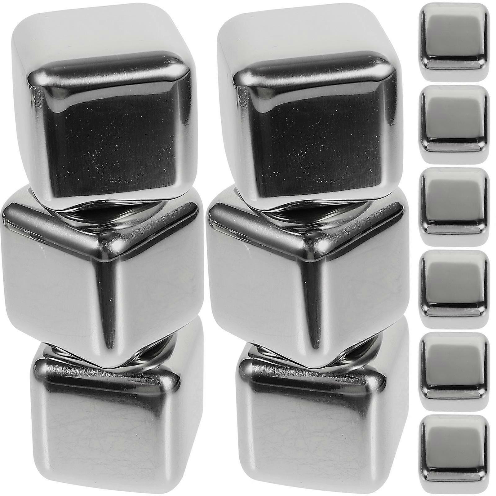 Stainless Steel Chilling Ice Spheres Reusable Beverage Cooling Stones General Users 12Pcs Silver 2.70X2.70X2.70CM