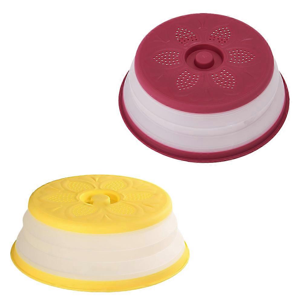 Collapsible Microwave Food Cover with Steam Holes for Home Use in Assorted Color 2pcs