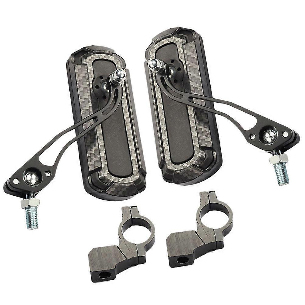 Scooter Rearview Mirror 360 Degree Rotating Durable Scratch Resistant Plane Mirror Cyclists 1Pair