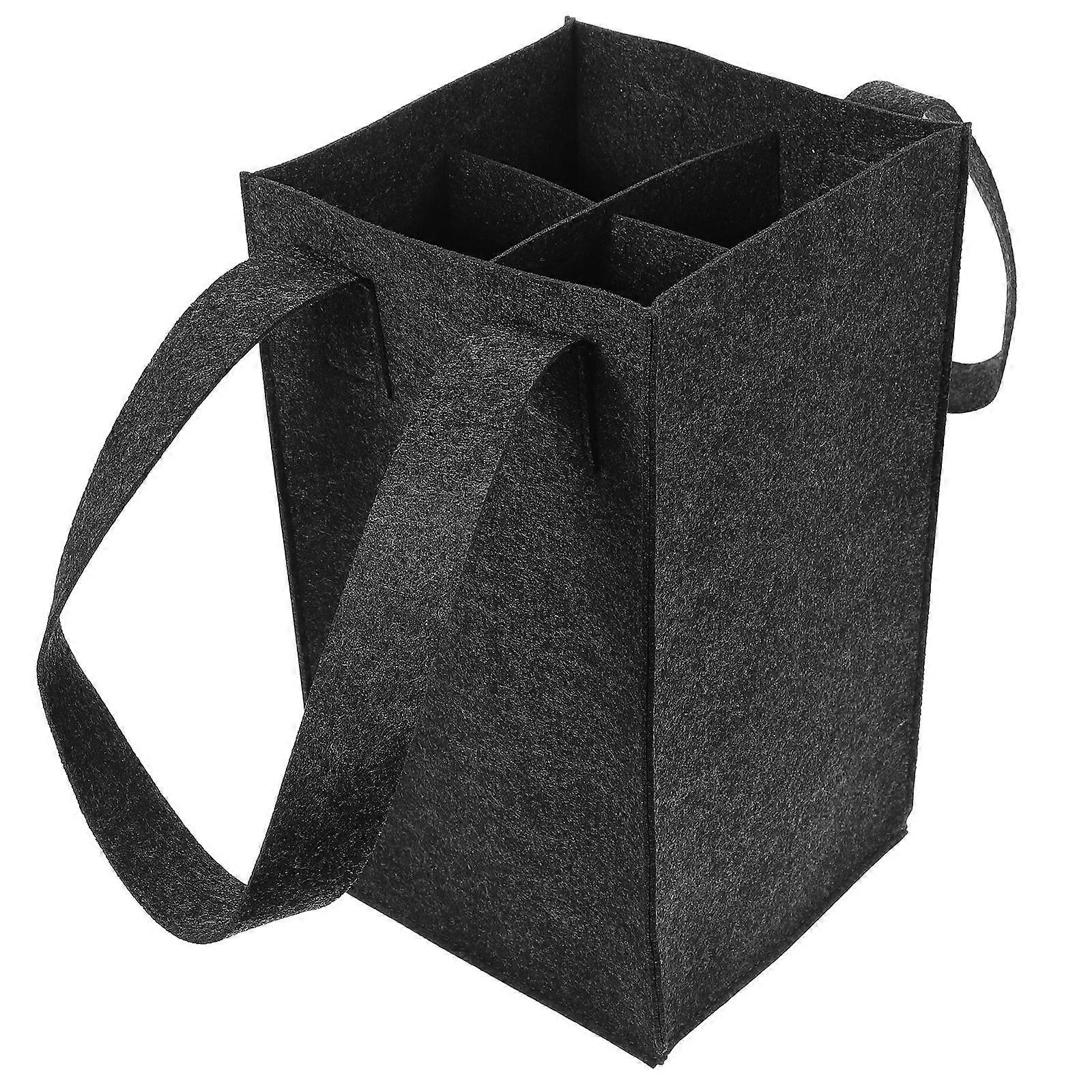 Felt Carrier Bag Durable Multi Pouch for Gifting Red , Spirits & – Perfect for Parties, Christmas, Thanksgiving & Special Occasions