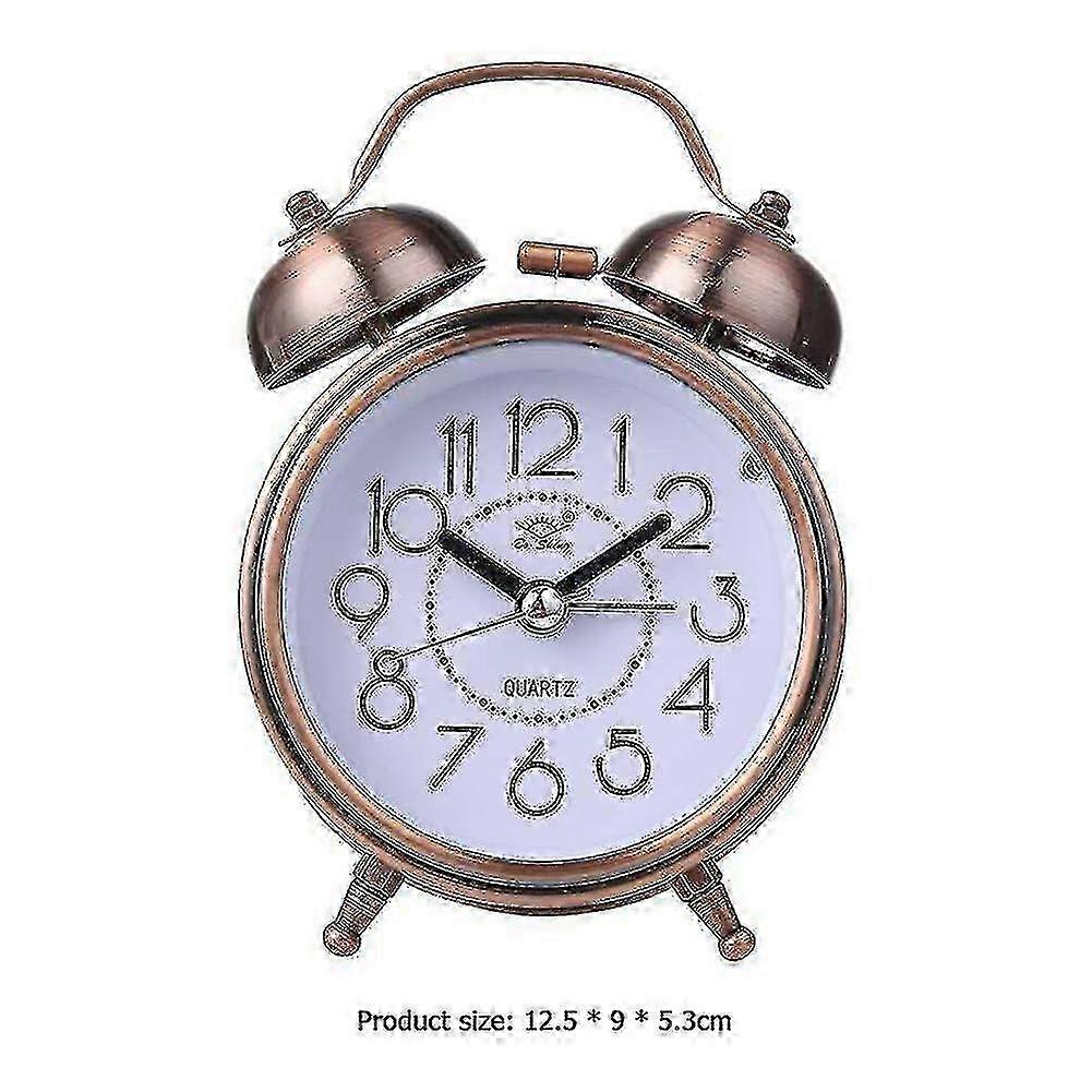 3 Inch Classic Silent Alarm Clock Vintage Retro Loud Pointer Clock