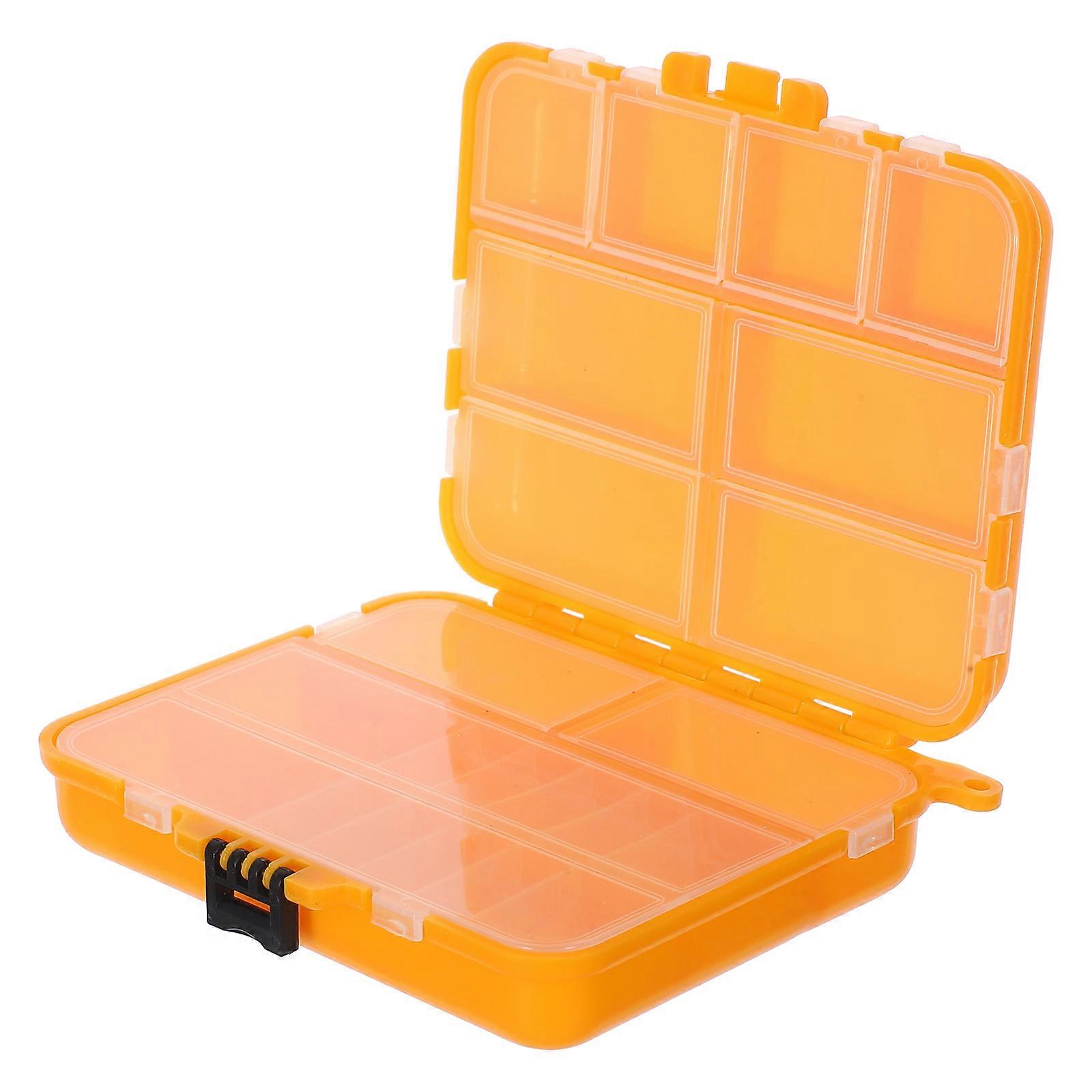 Fishing Tackle Case Rectangular Portable Fishing Waterproof Outdoor Fishing Tools Container 12.20X10.50X3.40CM 1Pcs