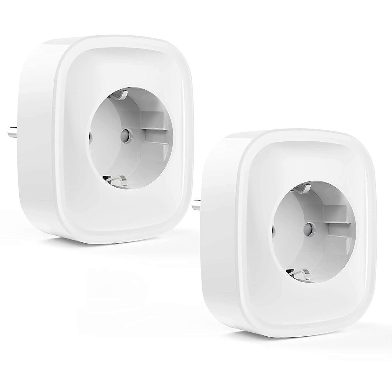 16A Smart WiFi-stik, Alexa-stik 2-pak, energistik med app-fjernbetjening, kun 2.4 GHz WIFI