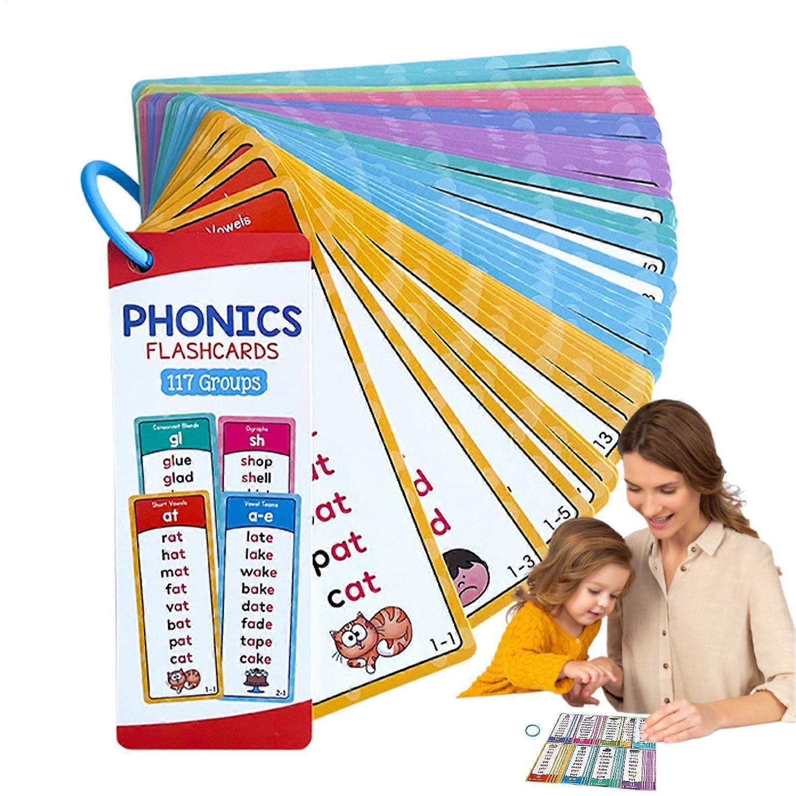 Sight Words Game with Phonics Flashcards for Preschool, High Frequency Reading and Spelling Practice for Daycare and Nursery