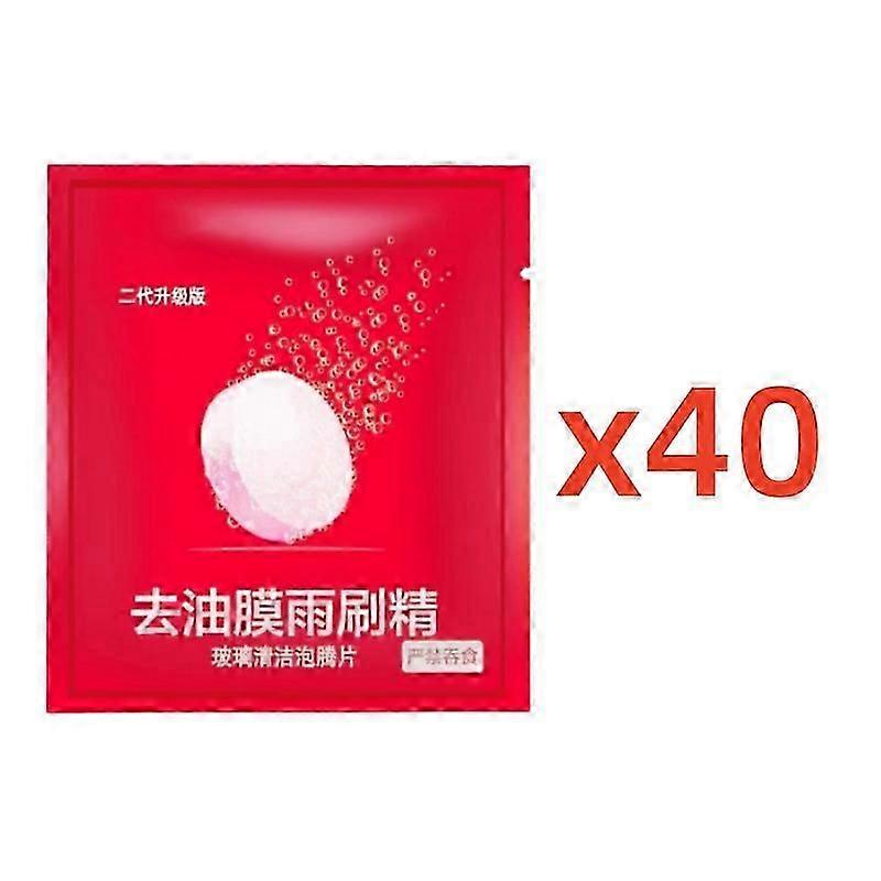 40pcs Cleaner Car Windscreen Cleaner Effervescent Tablet Auto Wiper Glass Solid Cleaning Concentrated Tablets Detergent