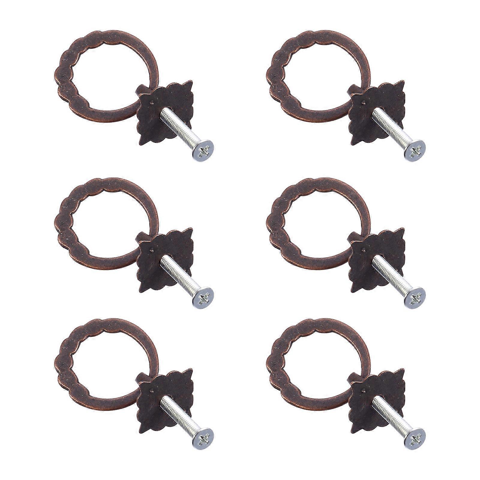 Drawer Pull Knobs Zinc Alloy Decorative Effect For Dressing Tables 6Pcs