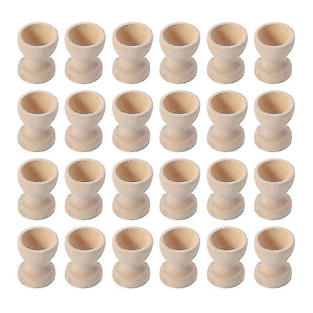 24pcs Wooden Egg Holders for Easter Egg Storage at Home