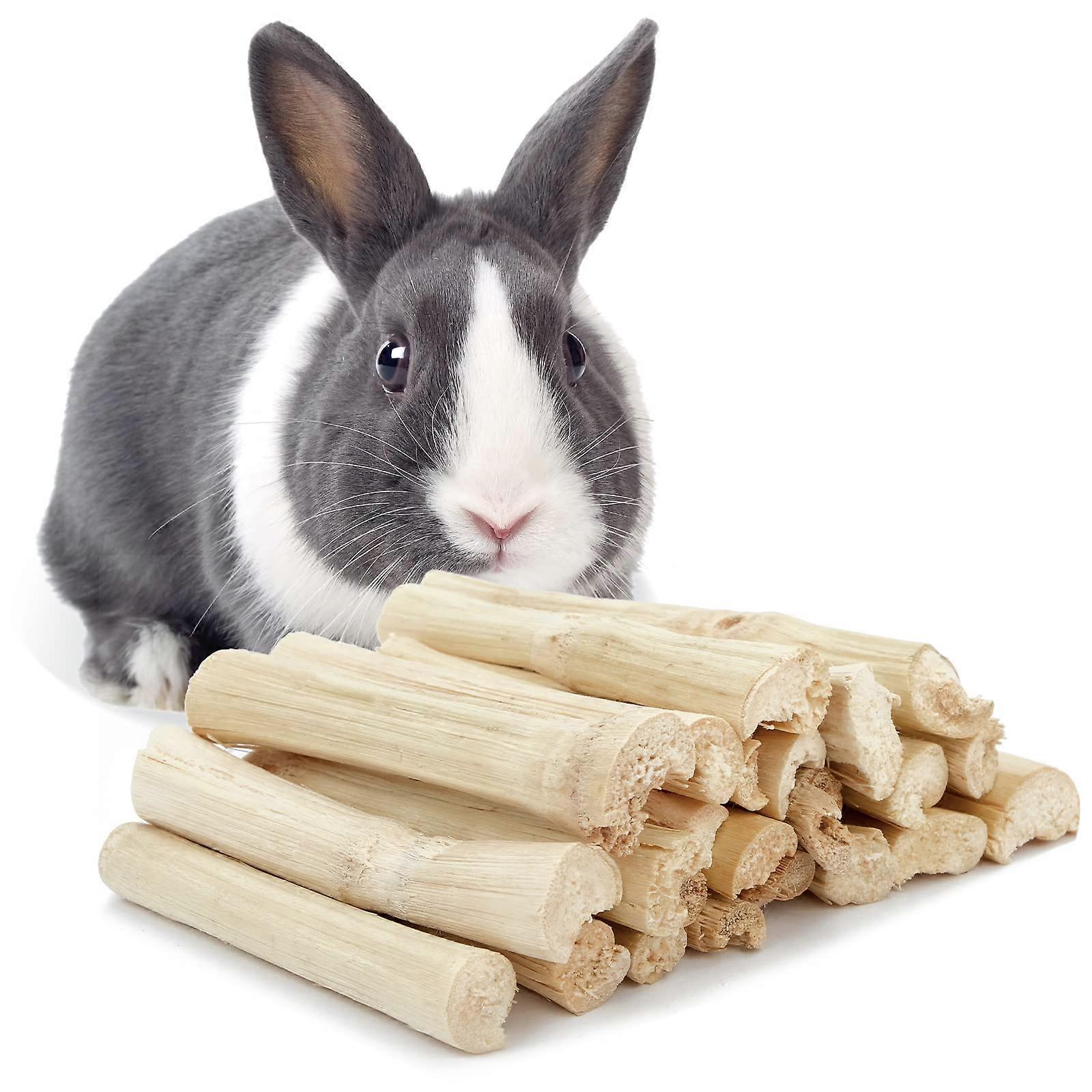 Natural Bamboo Chew Toy for Rabbits, Chinchilla, Guinea Pigs and Other Small Animals (Pack of 20)