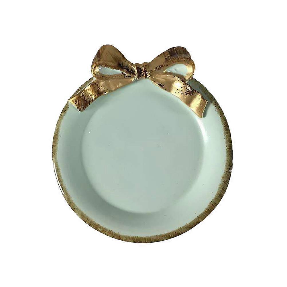 Serving Fruit Decorative Dishes For Party Blue Round Elegant Tableware 1Pack