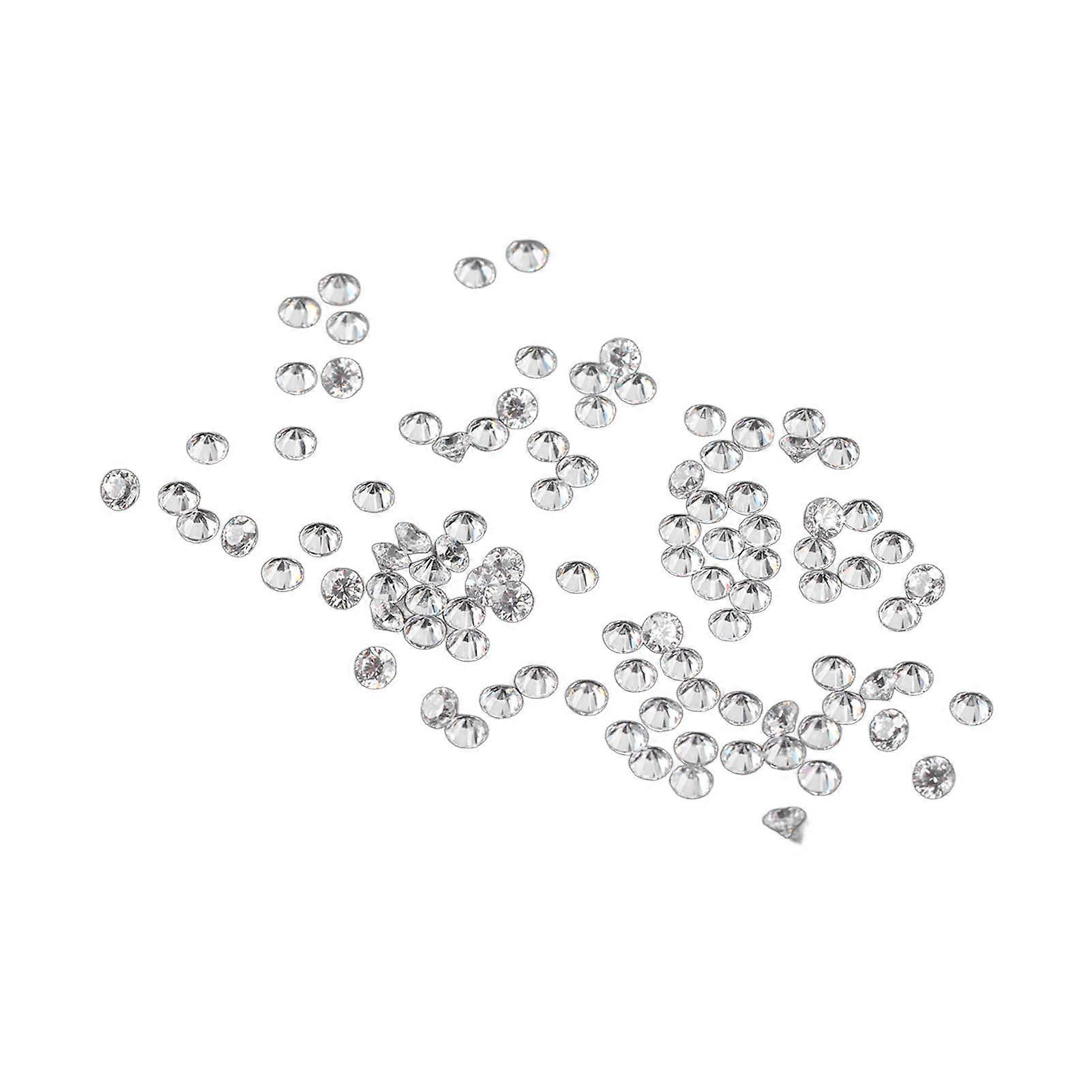 2025 Latest Model  100pcs Transparent Rhinestones Mini Sharpened Bottom