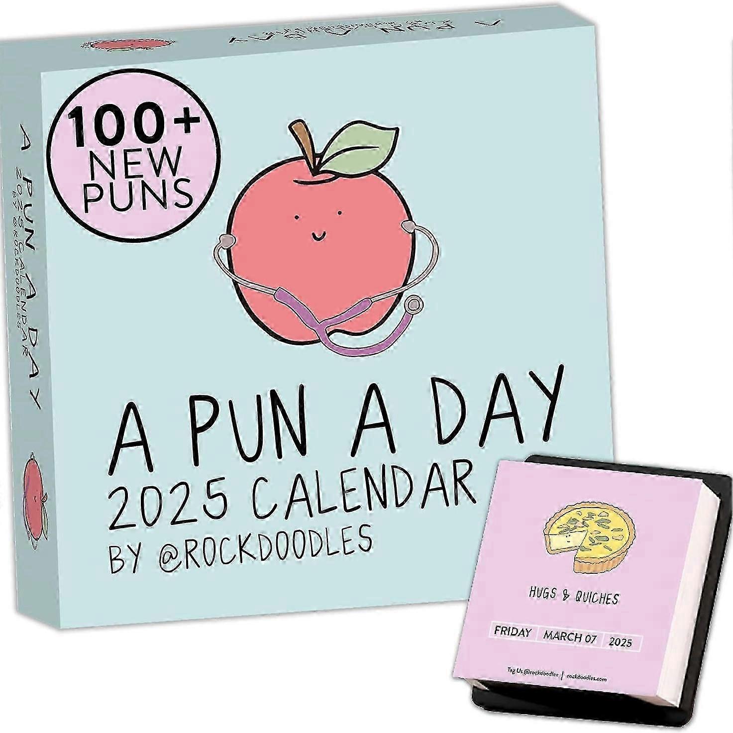 Funny 2025 Calendar, 2025 Punny Daily Desk Calendar| Day to Day for Home or Office, Daily Calendar 2025 Page a Day, Dad Joke Calendar with Tear Off Pa