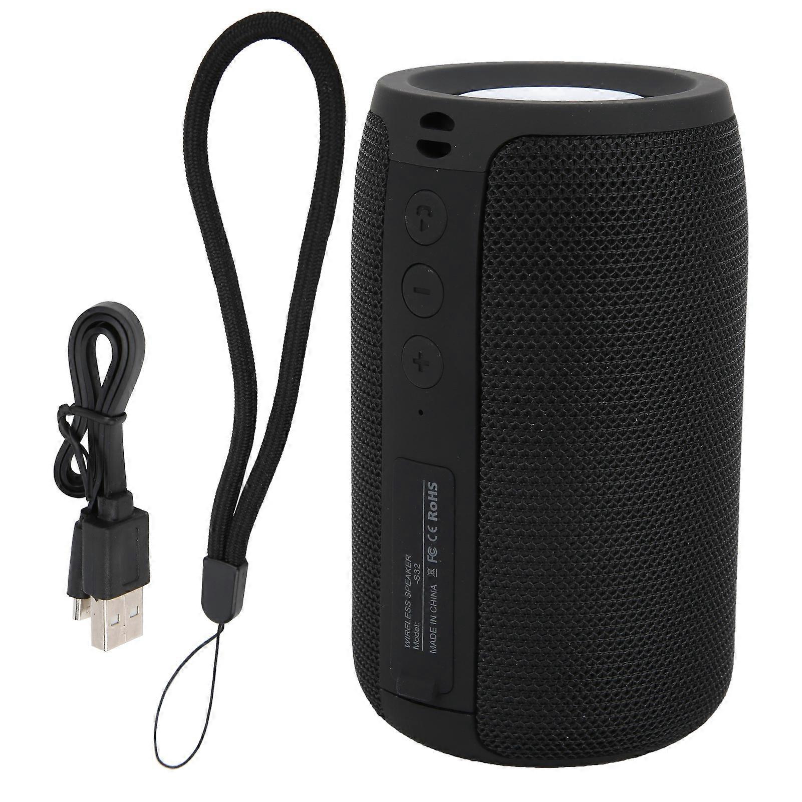 Wireless Bluetooth Speaker Portable Waterproof 2 Horns Stereo Loudspeaker with USB Cable