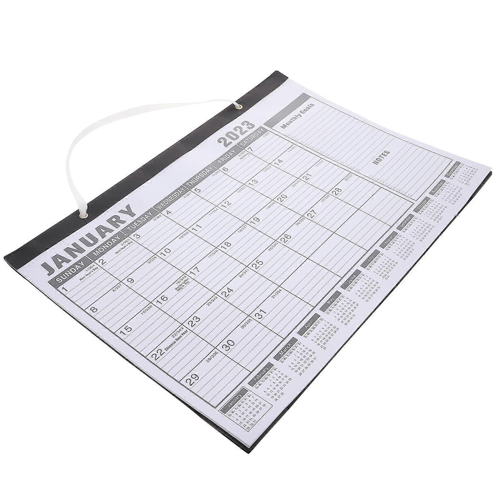 Standing Desk Calendar Multi Function Rectangular Fashionable and Fresh Style .5x31cm Date Marking Holiday Indication 1Pcs