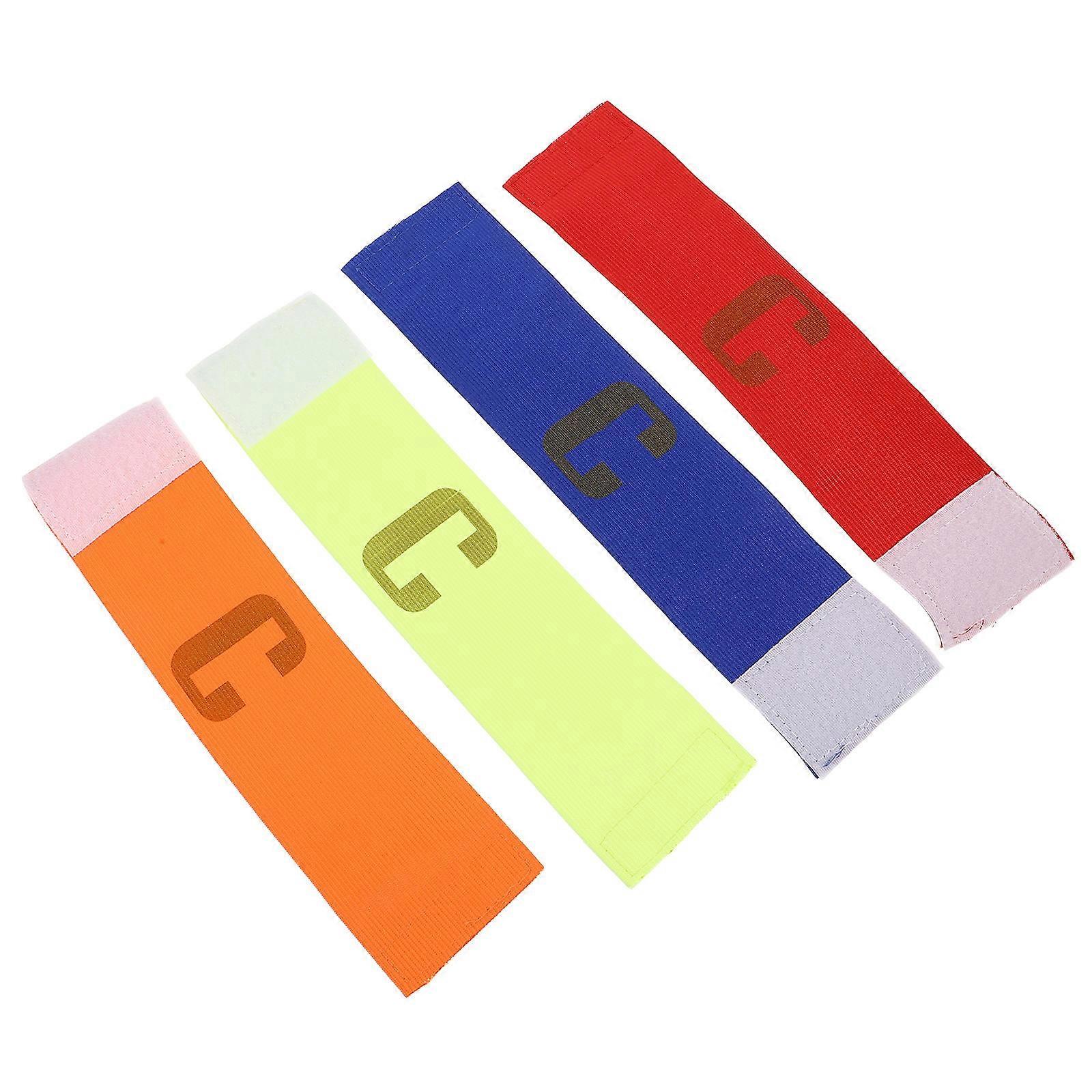 Soccer Captain Armband Green Compact Size For Training And Team Activities 4Pcs