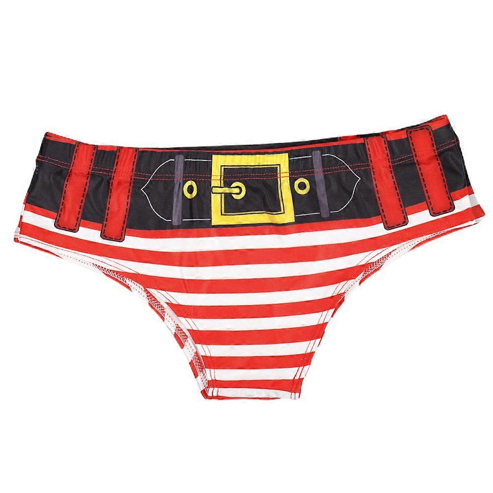 Women Briefs Digital Printing Underpants Christmas Themed Comfortable Elastic Band Lightweight 1Piece