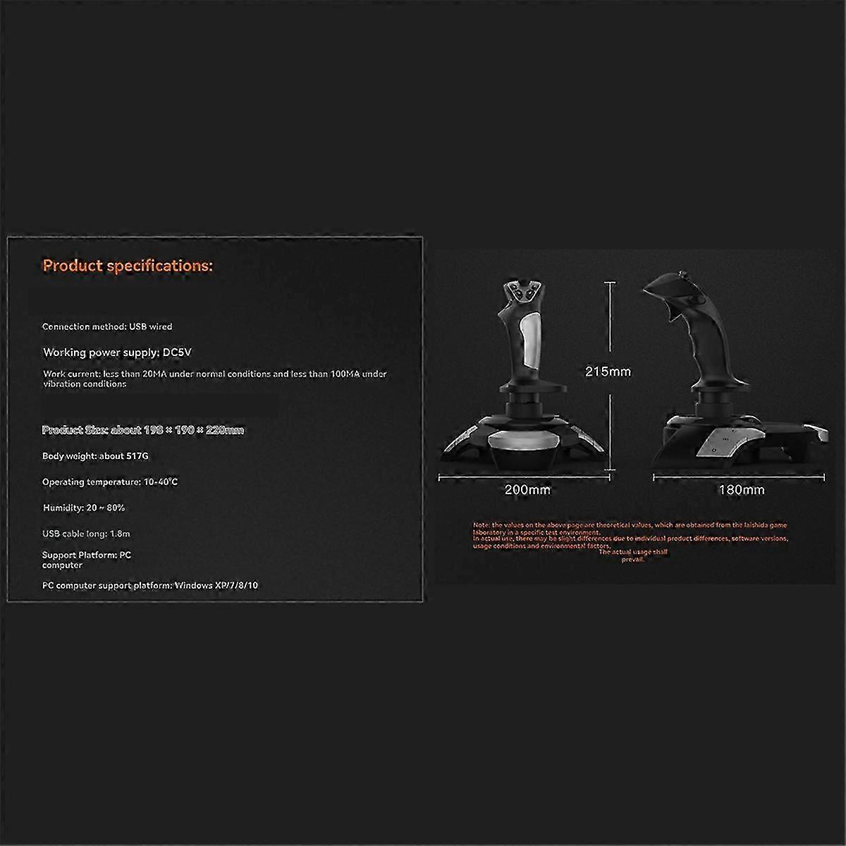 F16 Aviation Simulated Flight Stick Joystick Simulation Competition Teaching Special For Window Pc