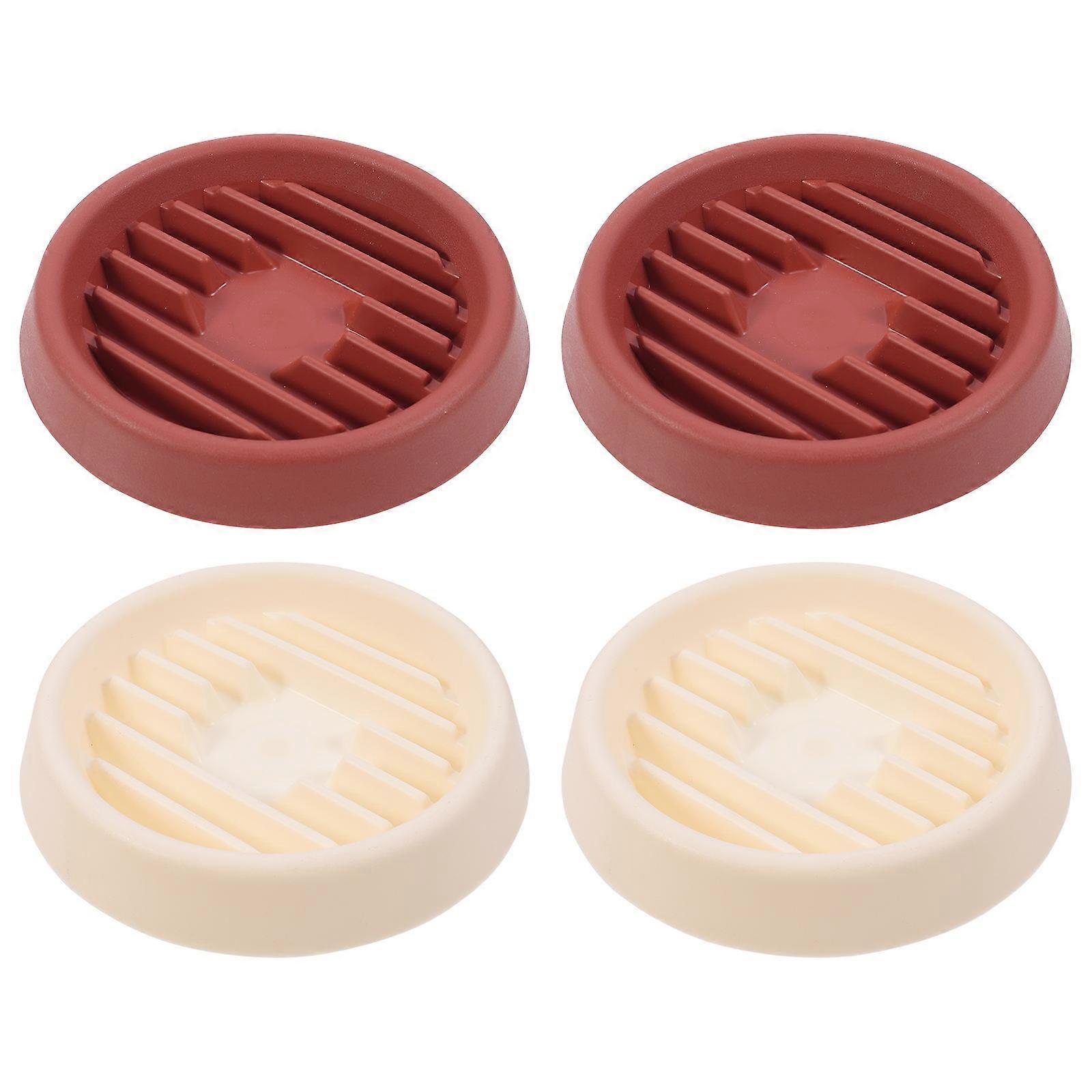 4 Pieces Durable Plastic Flower Pot Trays for Gardening with Assorted Colors and Stable .5