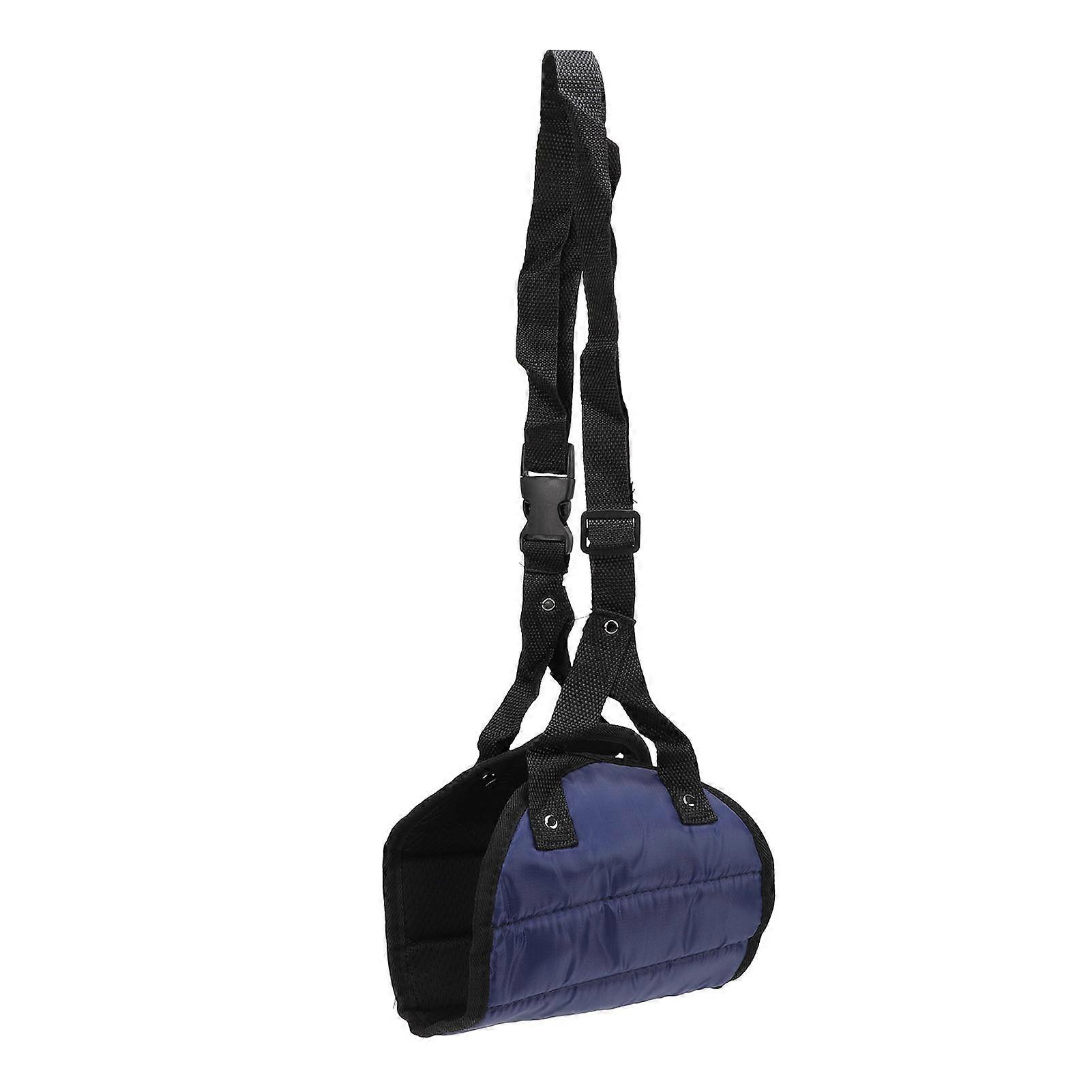 2pcs Airplane Footrest No Clashing Comfortable Portable Adjustable Sturdy Foot Hammock for Travel Home Navy Blue