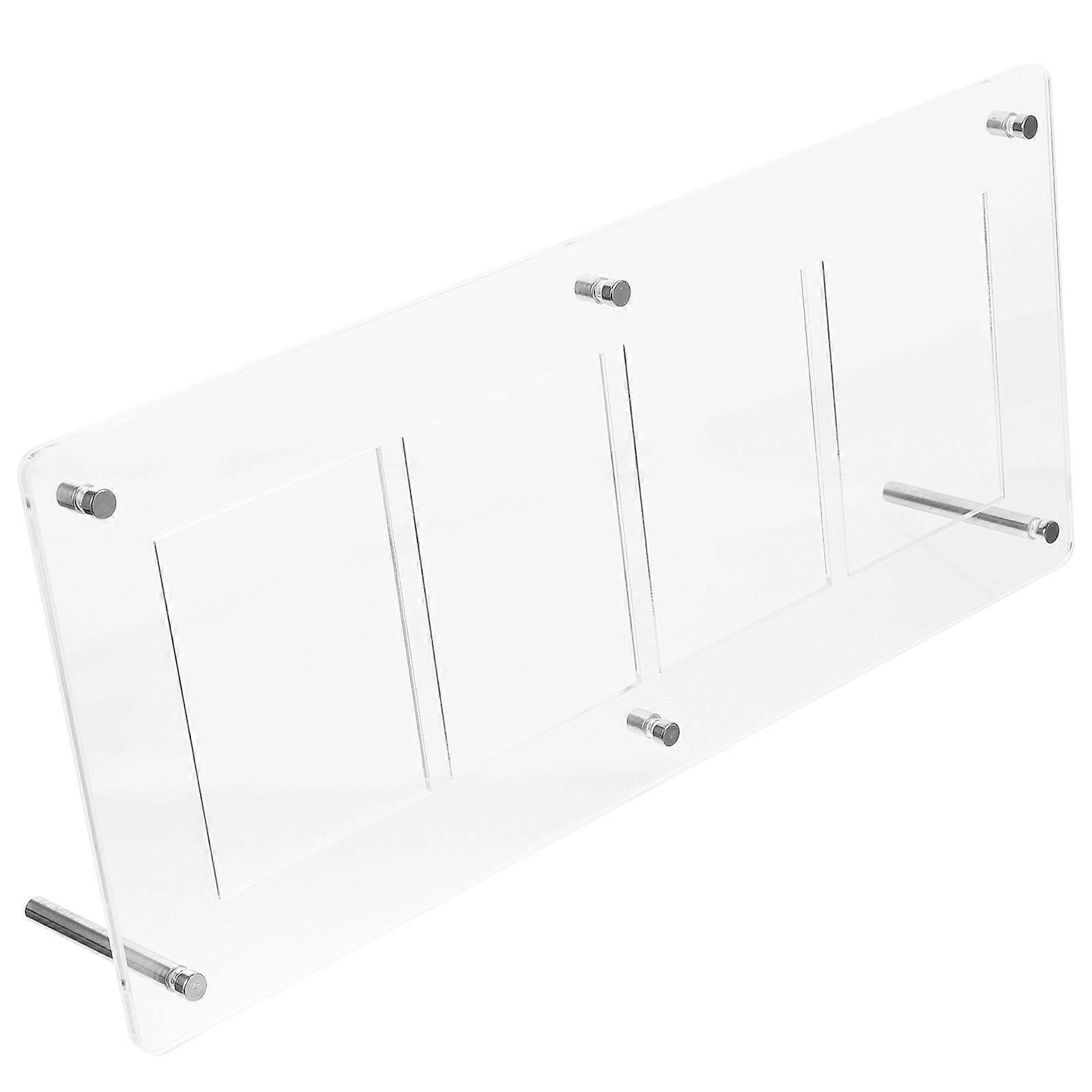 Trading Card Frame Holder Game Card Display Organizer Display Stand in acrilico trasparente Trading Card Frame Holder Stand Display 4 slot per schede Card Display Ho