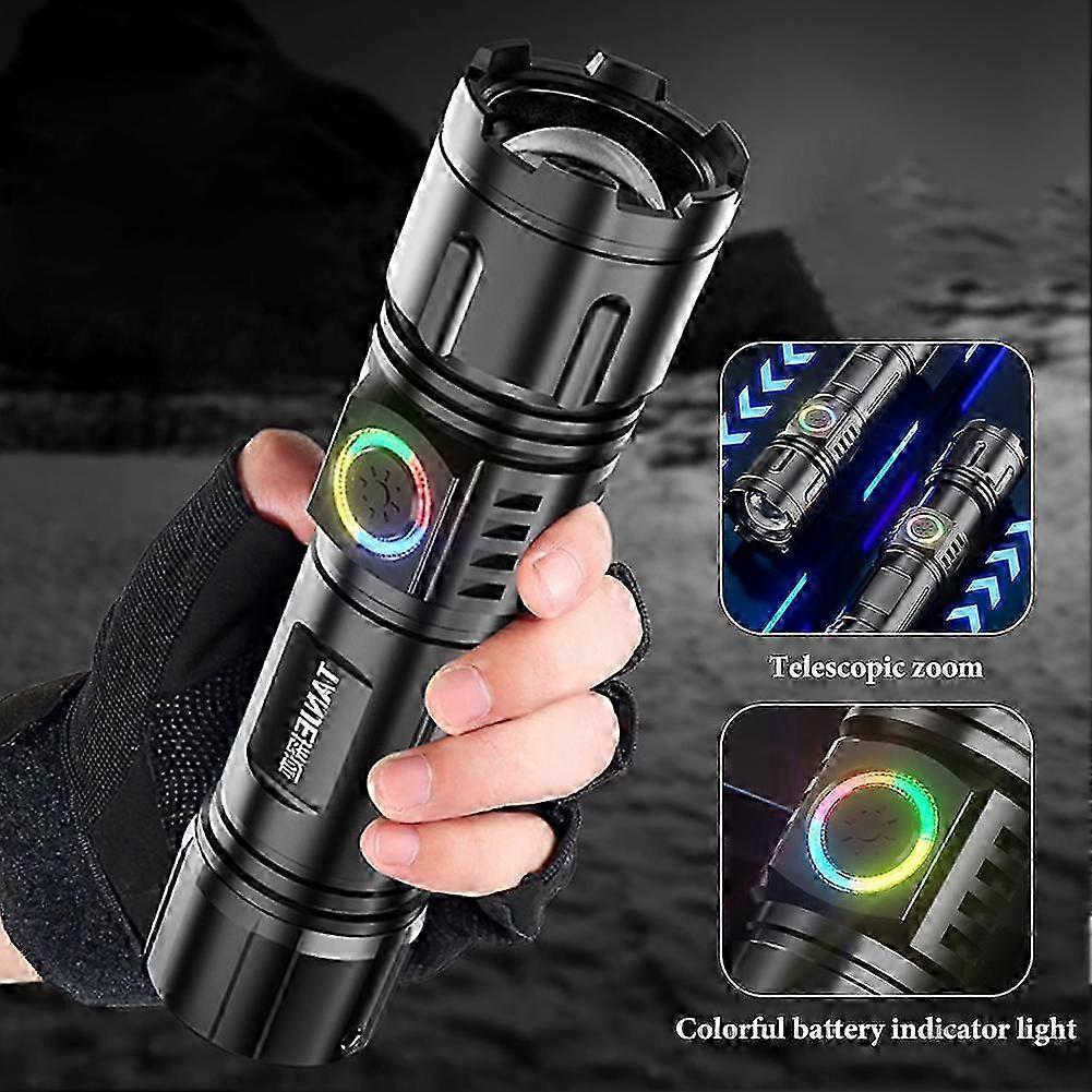 2025 USB Rechargeable LED Flashlight, Waterproof Ultra Bright Tactical Flashlight