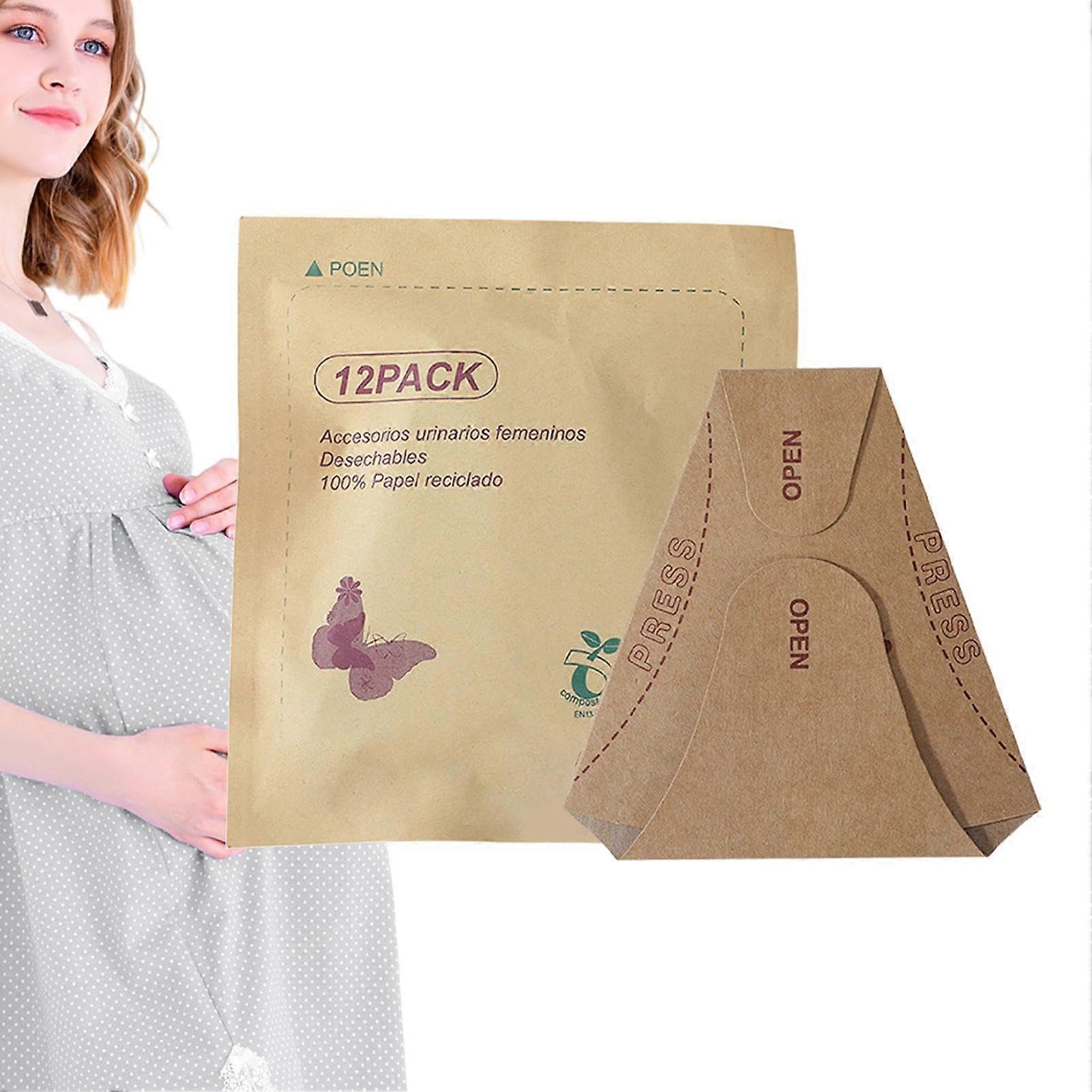 Women's Pee Funnel, Urinal für Frauen, 12er Pack einzeln verpackt