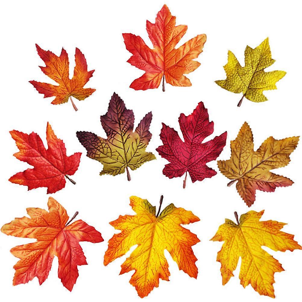 Autumn Decorations Home Maple Leaf Accessories 10 Colors Mixed Package 4.32X3.73X0.04in 20Pack