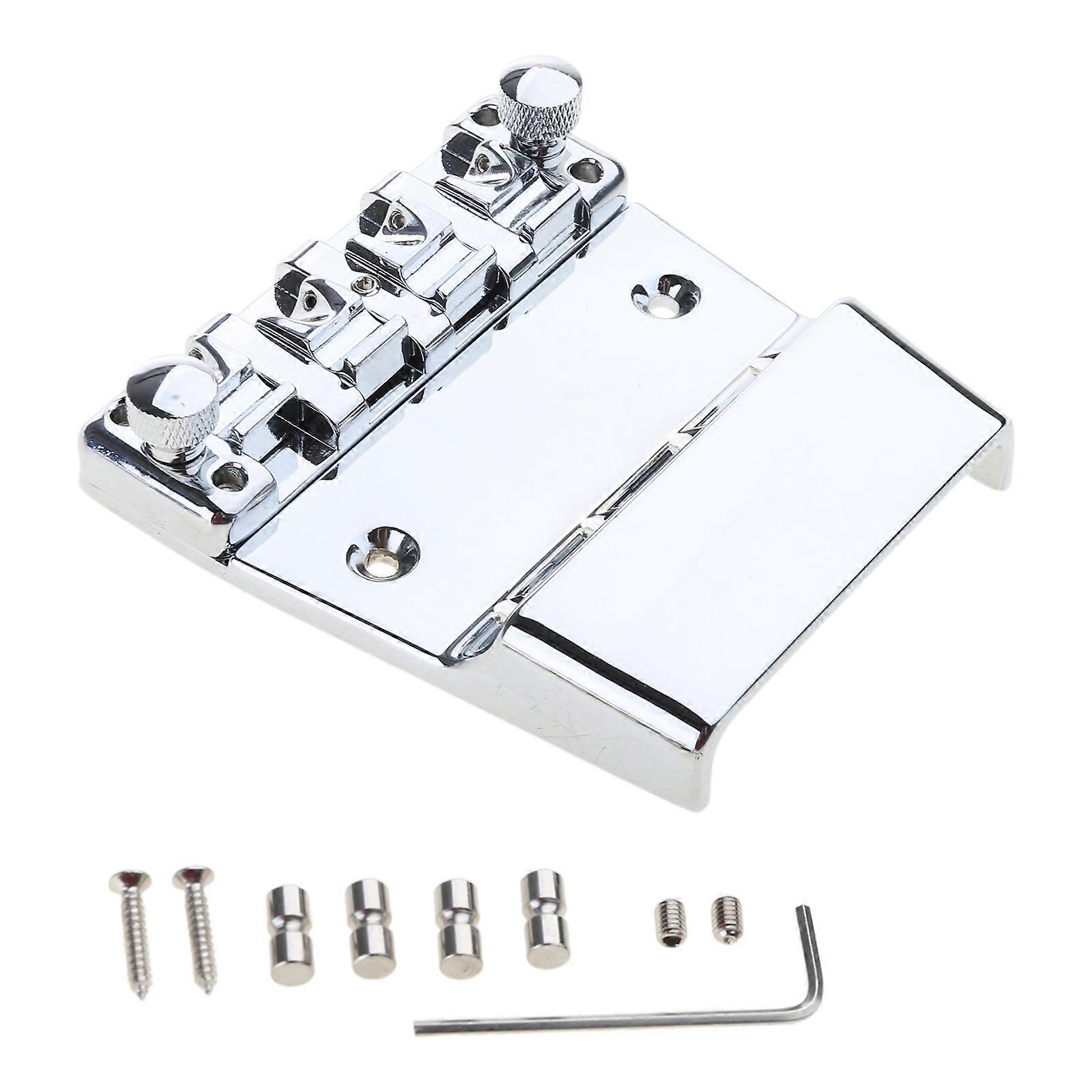 Justerbara 4-strängade basgitarrsadlar stall metall hård svans fast basgitarr stall elbas tillbehör flerfärgad