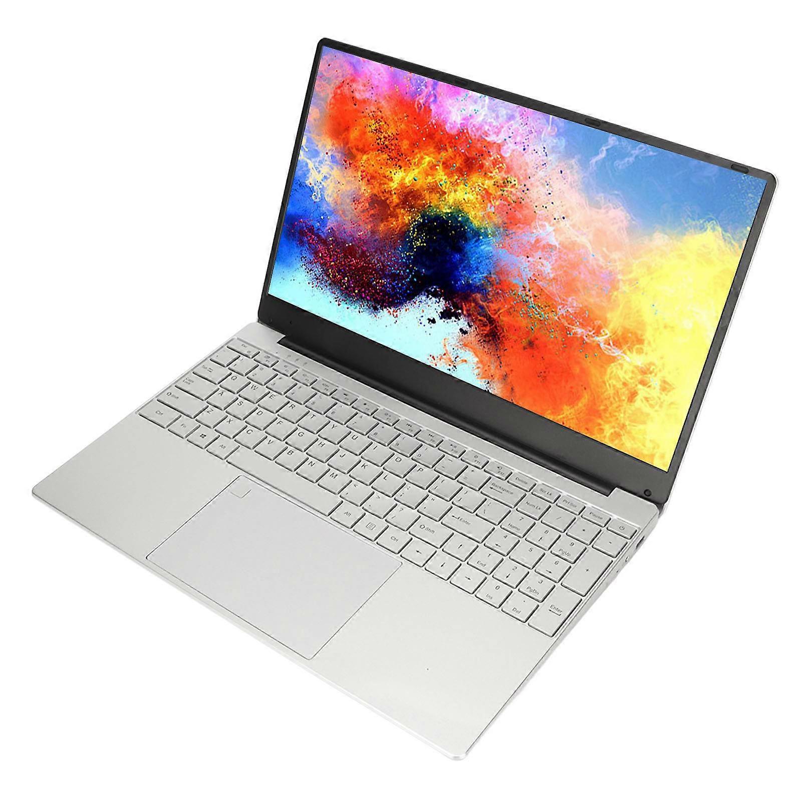 Laptop for Intel J4125CPU for Win11 8G RAM Fingerprint Keypad Backlit Keyboard Silver Notebook Computer