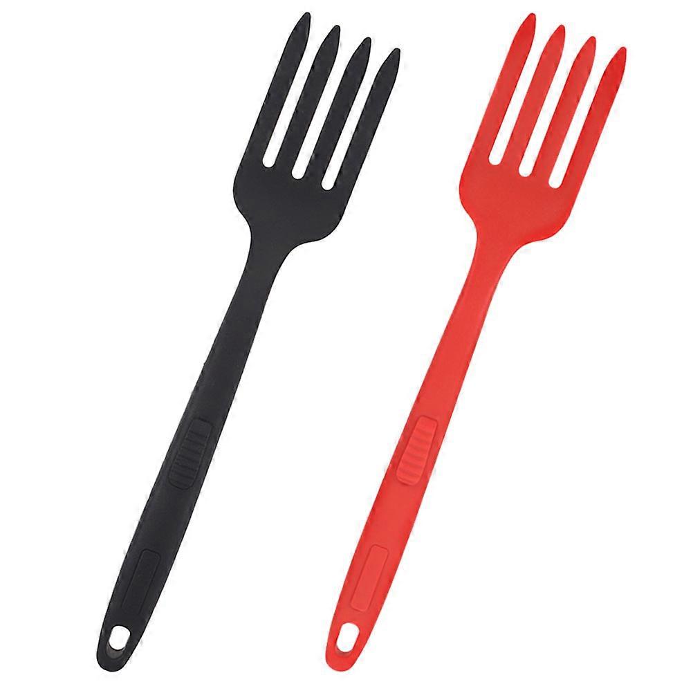 Ergonomic Silicone Dinner Forks Reusable, Non Stick, Easy to Clean, Comfortable Kitchen Utensils for Daily Use