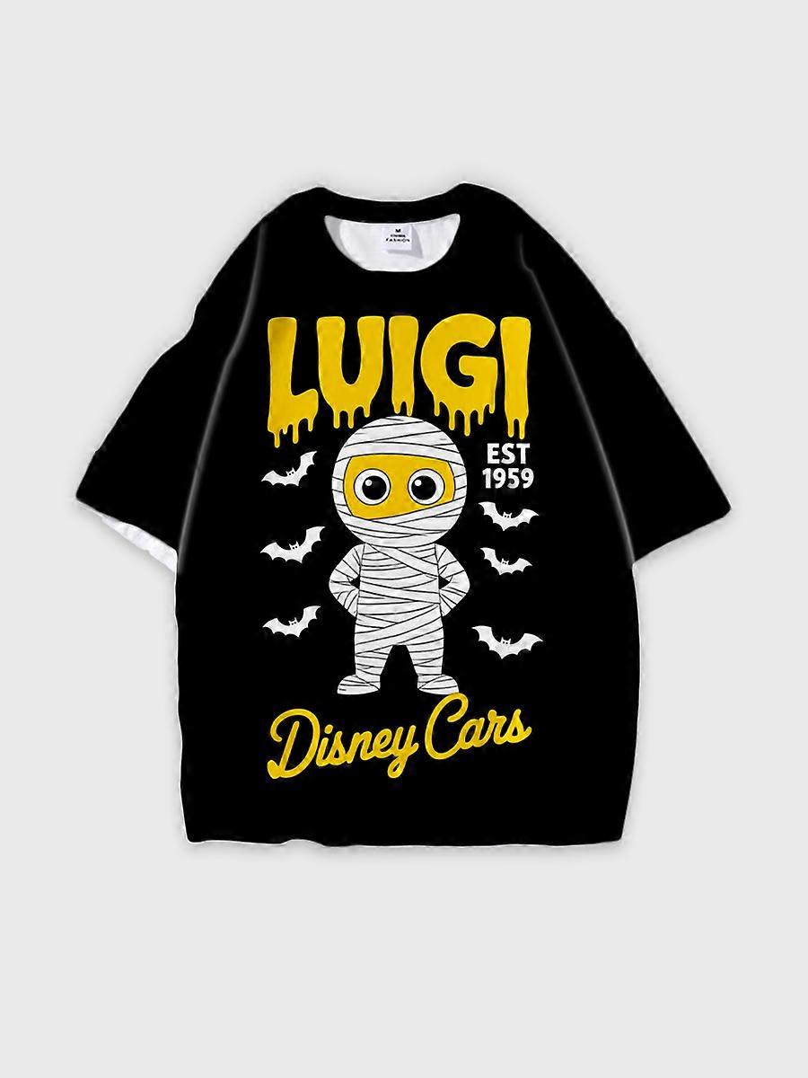 T-shirt round neck Pattern loose short sleeve B774